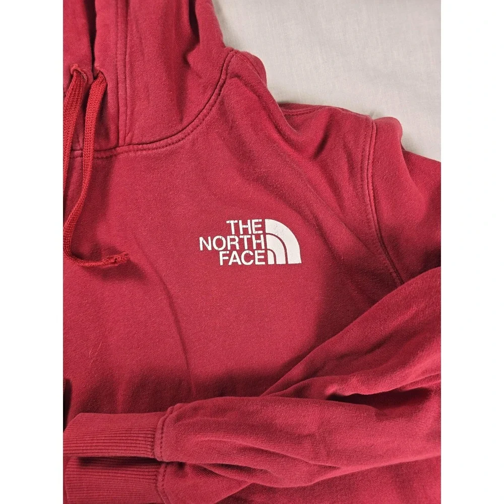 The North Face Hoodie‎ Mens Medium Red Never Stop Exploring Fleece Pullover